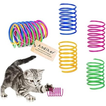 Andiker Cat Spiral Spring, 12 Pc Cat Creative Toy to Kill Time and Keep Fit
