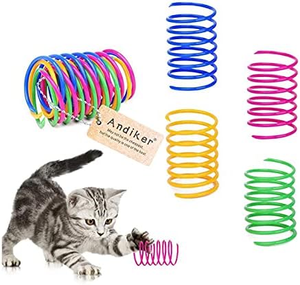 Andiker Cat Spiral Spring, 12 Pc Cat Creative Toy to Kill Time and Keep Fit