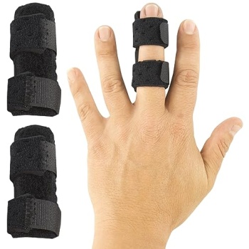 Vive Finger Splint (2 Pack) - Universal Finger Straightener - Broken and Trigger