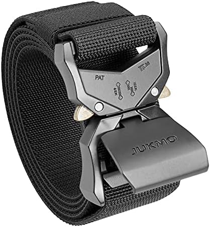 JUKMO Tactical Belt, Military Hiking Rigger 1.5" Nylon Web Work Belt