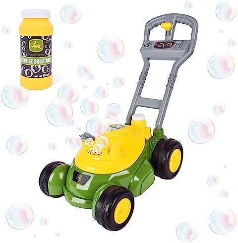 John Deere Bubble-N-Go Mower – Toy Lawn Mower with Bubble Solution