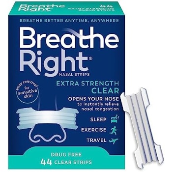 Breathe Right Nasal Strips Extra Strength Clear Nasal Strips For Sensitive Skin