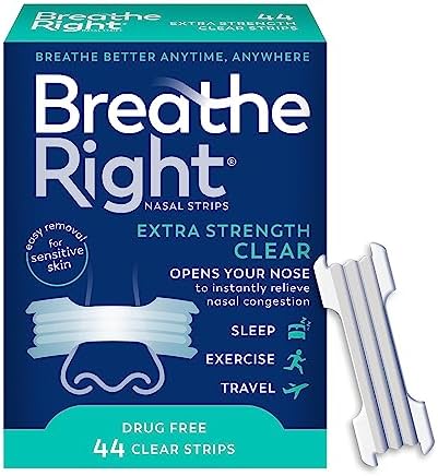 Breathe Right Nasal Strips Extra Strength Clear Nasal Strips For Sensitive Skin