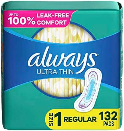 Always Ultra Thin Pads without Wings, Size 1, Regular, Unscented