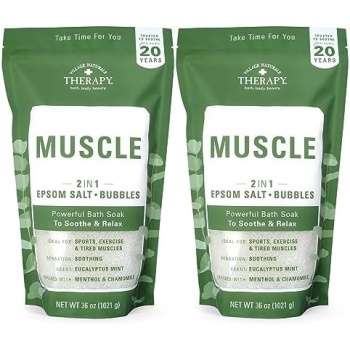 Village Naturals Therapy, Foaming Epsom Soak, Aches & Pains Muscle Relief