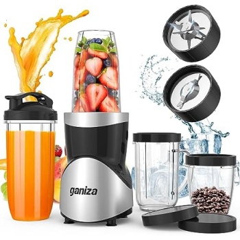 Smoothie Blender, Ganiza Blenders for Smoothies with 15-Piece Blender and