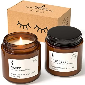 TRINIDa Sleep Candles Gifts for Women & Men – Lavender Scented Candles Gift Set