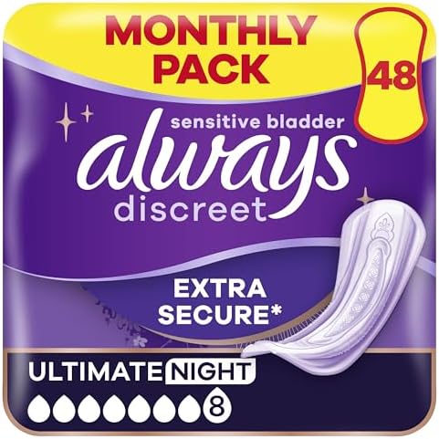 Always Discreet Incontinence Pads Women, Ultimate Night, Absorbency
