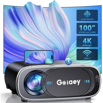 Projector with WiFi-6 and Bluetooth 5.2, 680 ANSI Portable Outdoor