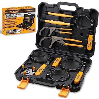 ELEAD 9-Piece Ultimate Oil Filter Wrench Set - Professional Oil Filter Removal