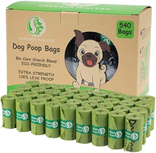 Greener Walker Poop Bags for Dog Waste-540 Bags,Extra Thick Strong 100% Leak
