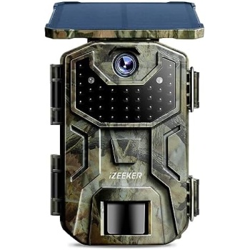 Solar Trail Camera 1520P 30fps 36MP, iZEEKER Game Camera
