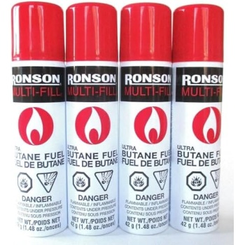 Ronson Multi-Fill Ultra Butane Fuel 1.48 oz 42 g Lot of 4