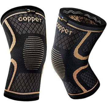 Copper Knee Braces for Men and Women (2 pack)