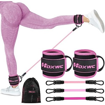HOXWC Ankle Resistance Bands with Cuffs, Ankle Bands for Working Out