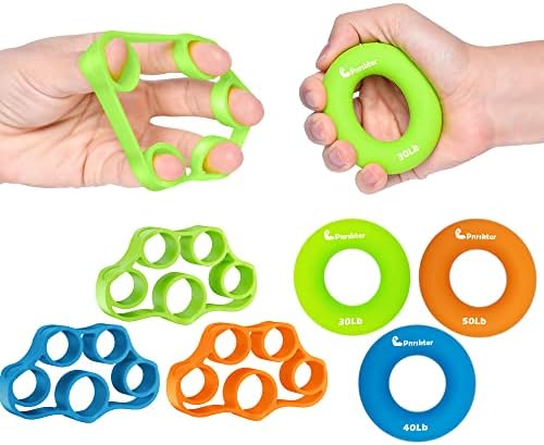 Hand Grip Strengthener, Finger Exerciser, Grip Strength Trainer (6 PCS)