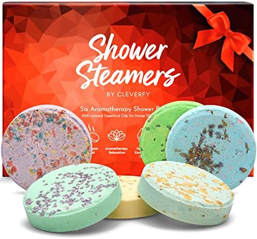 Cleverfy Shower Steamers Aromatherapy - Variety Pack of 6 Shower Bombs
