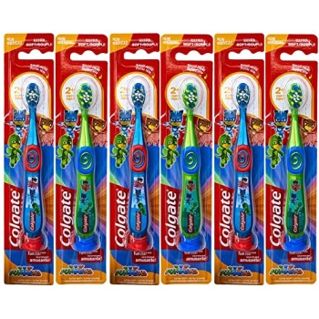 Colgate PJ Masks Toothbrush for Toddlers & Little Children with Suction Cup